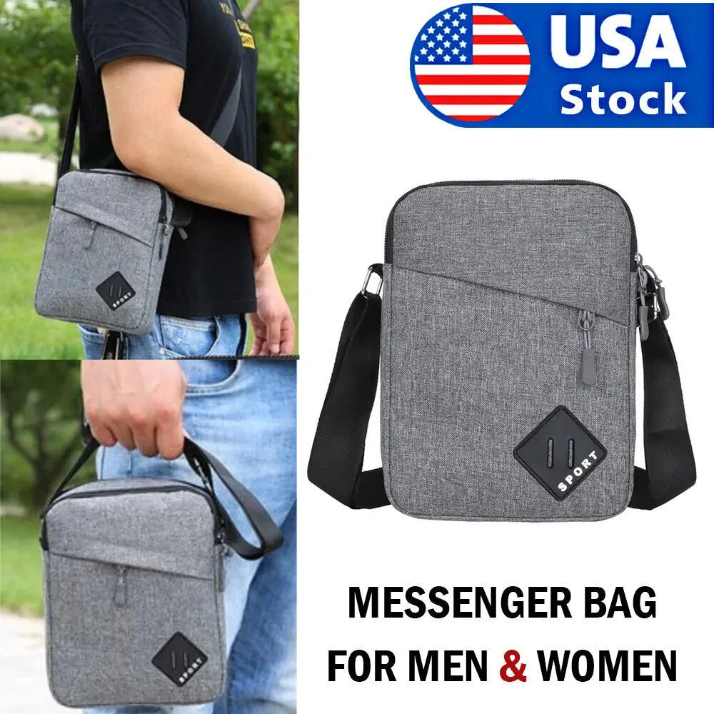 Men's Messenger Bag Crossbody Fanny Pack Lightweight Small Backpack Shoulder Bag for Travel School and Daily Use