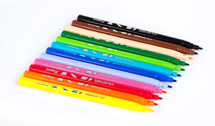 Elf Watercolor Pen Bag 12 Colors Watercolor Markers with Flexible Brush Pens for Pros & Beginners - Consistent, Smooth, Washable, Non-Toxic, Ideal for Coloring, Calligraphy, & Manga