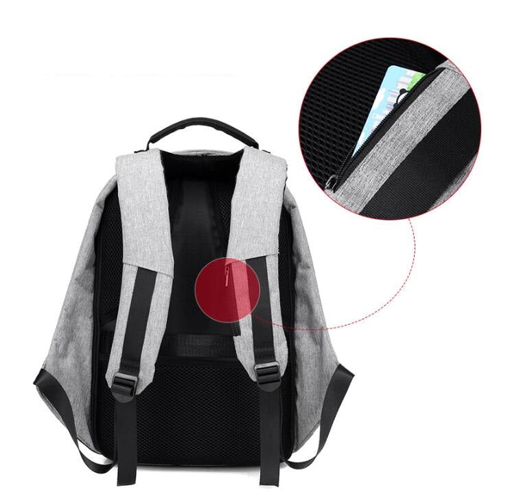 Antitheft Backpack with USB Charging Port