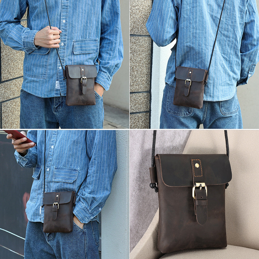 Retro Men's Multifunctional Mobile Phone Bag