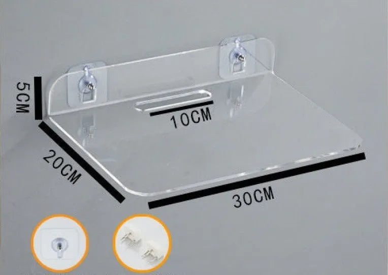 Living Room Camera Monitoring Shelving Bracket Right Angle Wall Mount Acrylic 13.5x11.5x5.5cm