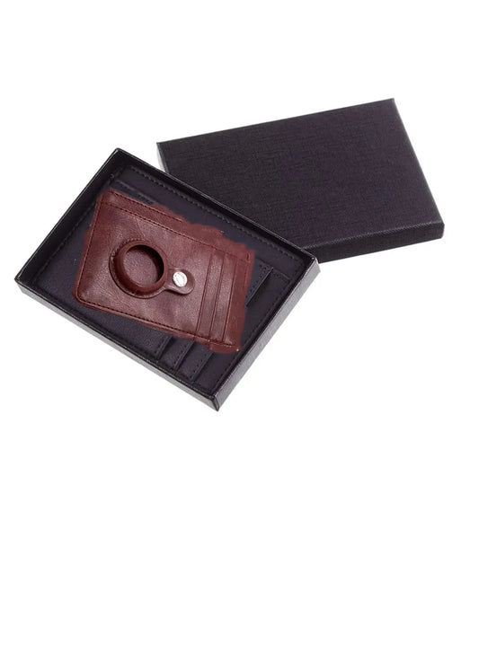 Anti Theft Swipe Card Holder Men's Leather Wallet with Multiple Slots
