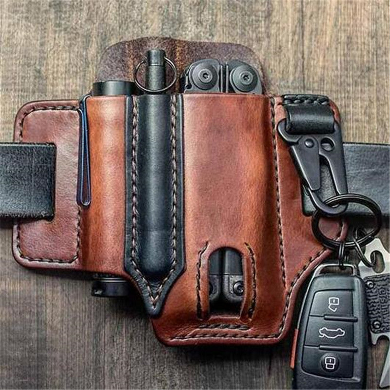 Tool Storage Leather Case Leather Tool Roll Up Pouch - Leather Tool Wrench Roll/Chisel Bag by RUST