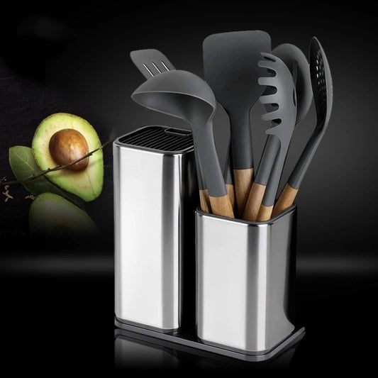 Creative Tool Holder Large Capacity Holder Multifunctional Kitchen Tool Multifunctional Tool Holder Slot Holder Kitchen Cutter Storage Holder Steak Holder Chef Holder Stand Display Scissor Carbon Steel Metal