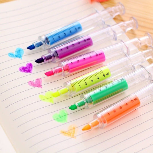 Syringe Pens Bulk Party Favors 36pk- Retractable Fun Nurse Pens, Multi Color Novelty Pens, Nursing School Supplies, Halloween Party Favors