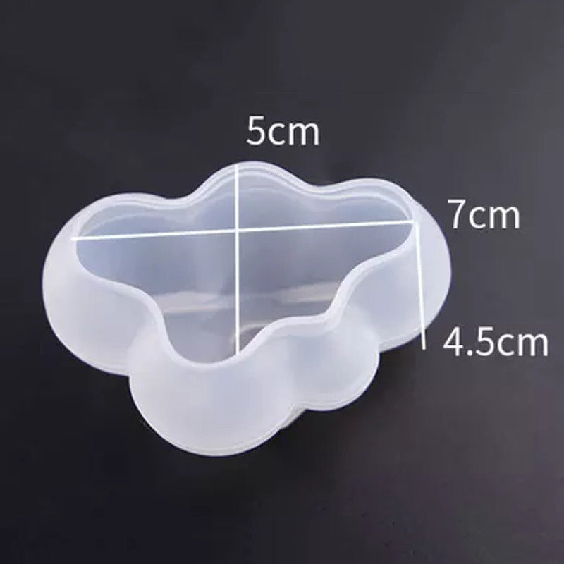 Three-dimensional Cloud Mold 3D Cloud Resin Silicone Molds for Epoxy Jewelry Casting Fondant Cake Topper Chocolate Mousse Candle Soap Bath Bomb 3-Count Length