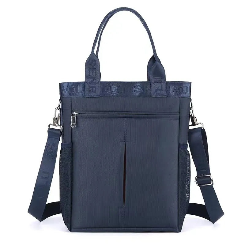 Simple Casual Business Leisure Computer Handbag for Men Oxford Material Solid Color Design