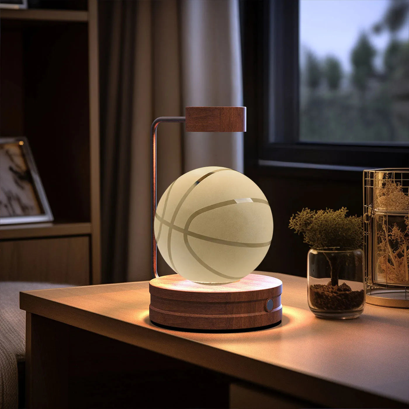 Crystal Ball Cosmic Dinosaur Indoor Night Light USB Powered Warm Bedside Lamp Birthday Gift