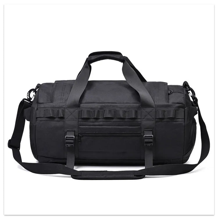 Men's Large Capacity Outdoor Camping Hiking Bag Waterproof Oxford Cloth Cross Body Storage with Dry Wet Separation