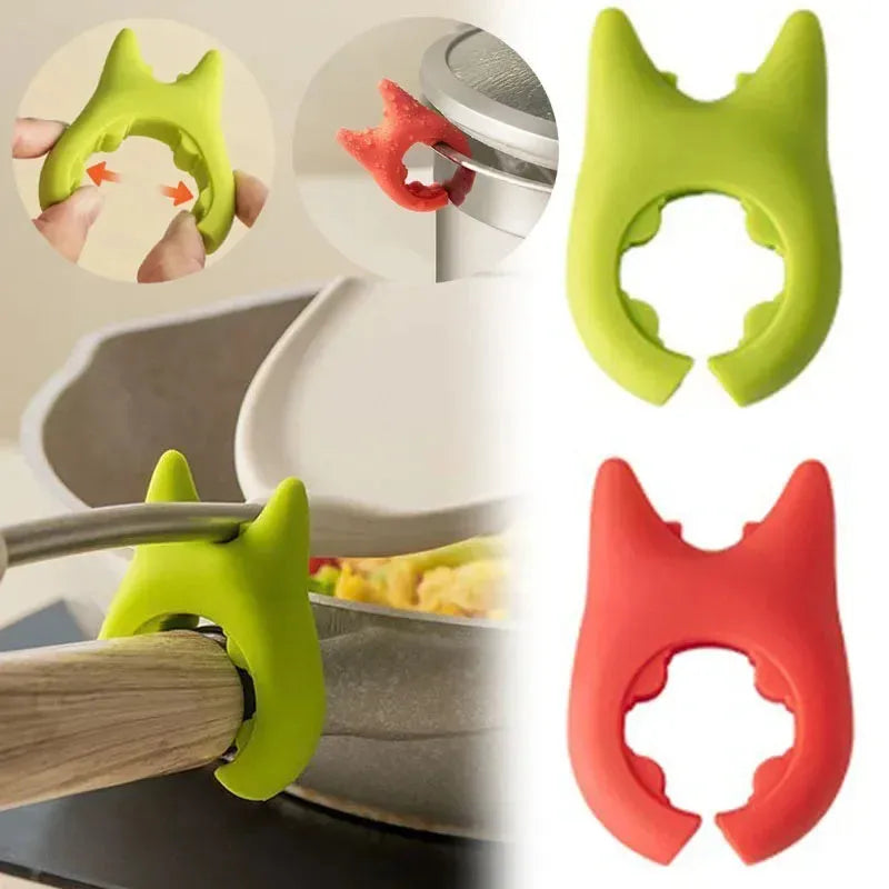 Multifunctional Silicone Spatula Holder Anti Overflow Spoon Holder Cooking Pot Anti Scalding Clip Kitchen Gadgets