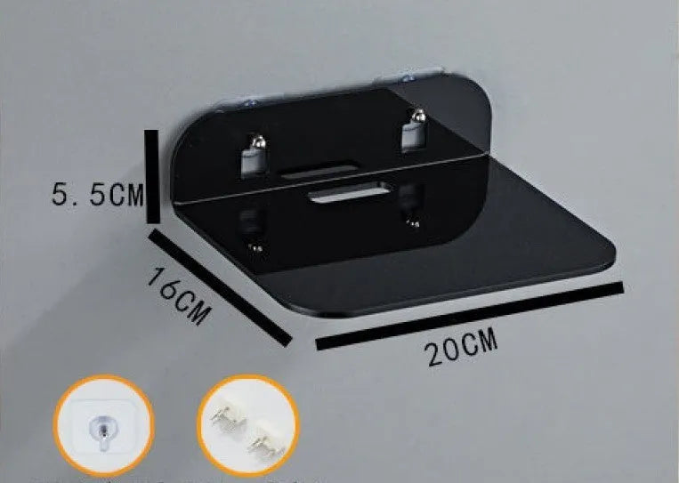 Living Room Camera Monitoring Shelving Bracket Right Angle Wall Mount Acrylic 13.5x11.5x5.5cm