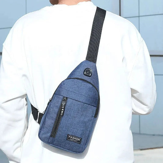 Men and Women Nylon Sling Bag Lightweight Crossbody Shoulder Backpack for Sports Travel and Daily Use