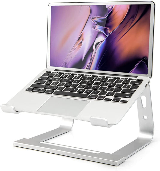 Laptop Stand, Computer Stand for Laptop, Aluminium Laptop Riser, Ergonomic Laptop Holder Compatible with MacBook Air Pro, Dell XPS, More 10-17 Inch