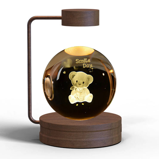 Crystal Ball Cosmic Dinosaur Indoor Night Light USB Powered Warm Bedside Lamp Birthday Gift