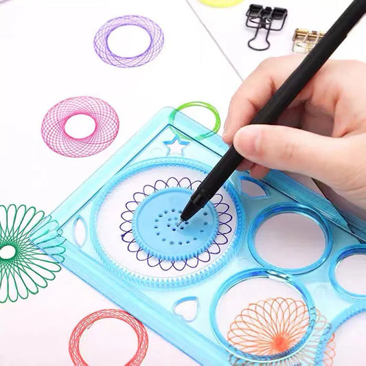 Hollow Wreath Template Set Plastic Drawing Stationery Ruler Set