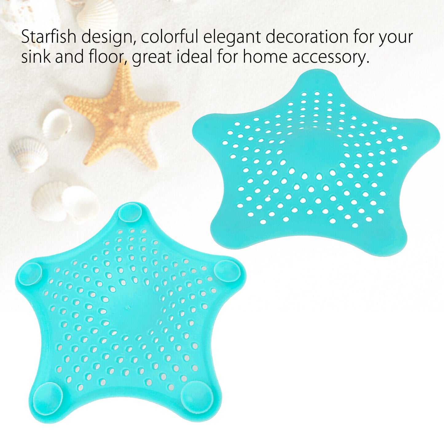 3PCS Silicone Starfish-shaped Sink Drain Filter Bathtub Hair Catcher Stopper Drain Hole Filter Strainer For Bathroom Kitchen Toilet