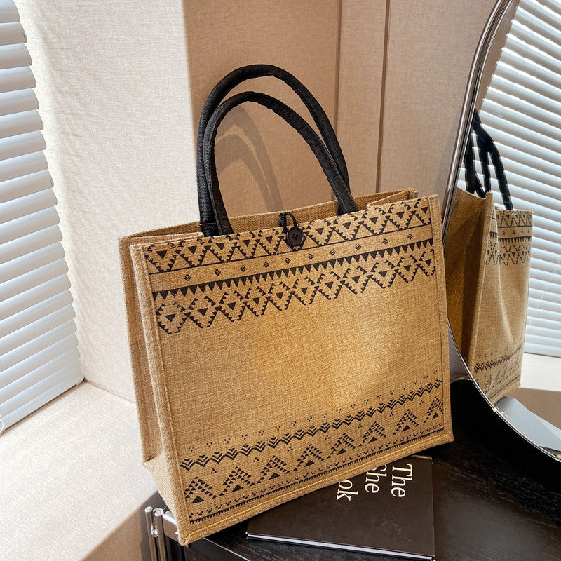 Canvas Bag Female Capacity Linen Handbag