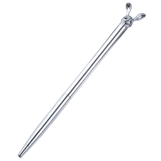 New Korean Fashion Cute Rabbit Metal Ballpoint Pen Custom Rotating Design Office Stationery Gift