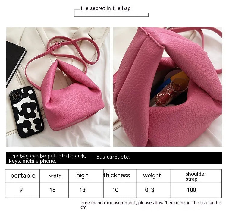 High Grade Crossbody Portable Pleated Cloud Bag For Women