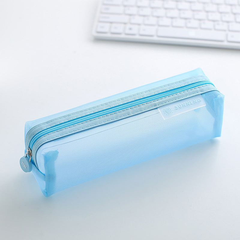 Transparent mesh pencil case