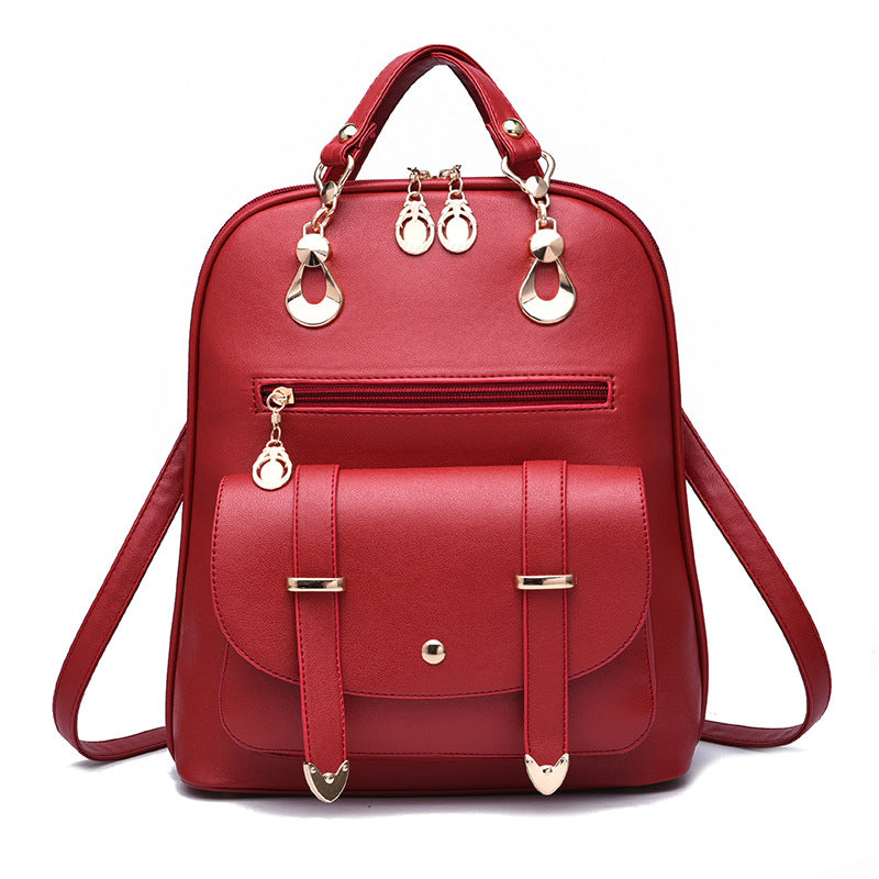 Women Backpack Purse PU Leather Anti-theft Casual Shoulder Bag Fashion Ladies Satchel Bags Female bag fashion PU leather dual-use backpack