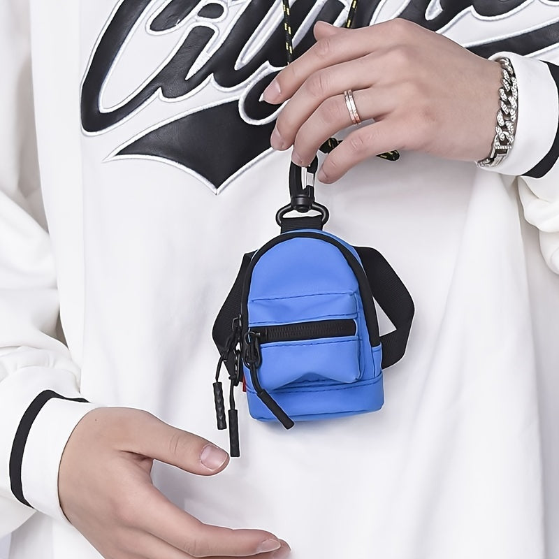 1pc New Mini Backpack For Men And Women With Lanyard, Single Shoulder Crossbody Bag, Changes Earphones, Key Hanging Bag
