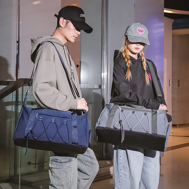 Korean Style Simple Large Capacity Denim Underarm Tote Bag