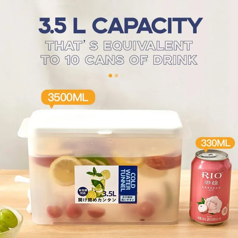 Refrigerator Storage Jars Large Capacity Cold Water Kettle With Faucet Household Plastic Lemonade Bottle Container