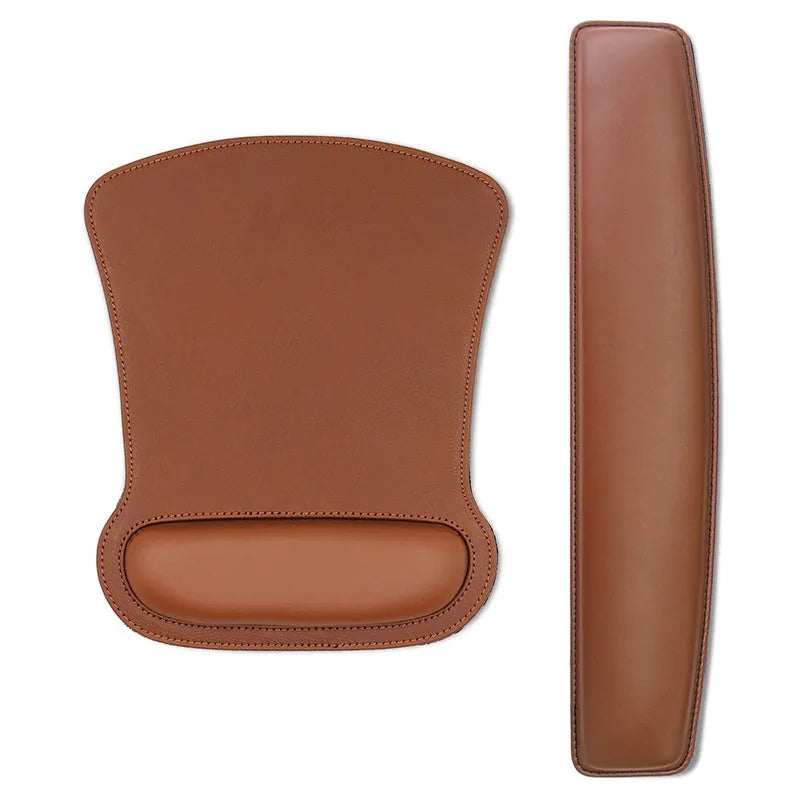 Leather Memory Foam Mouse Wrist Rests Keyboard Holder Black Brown Gray