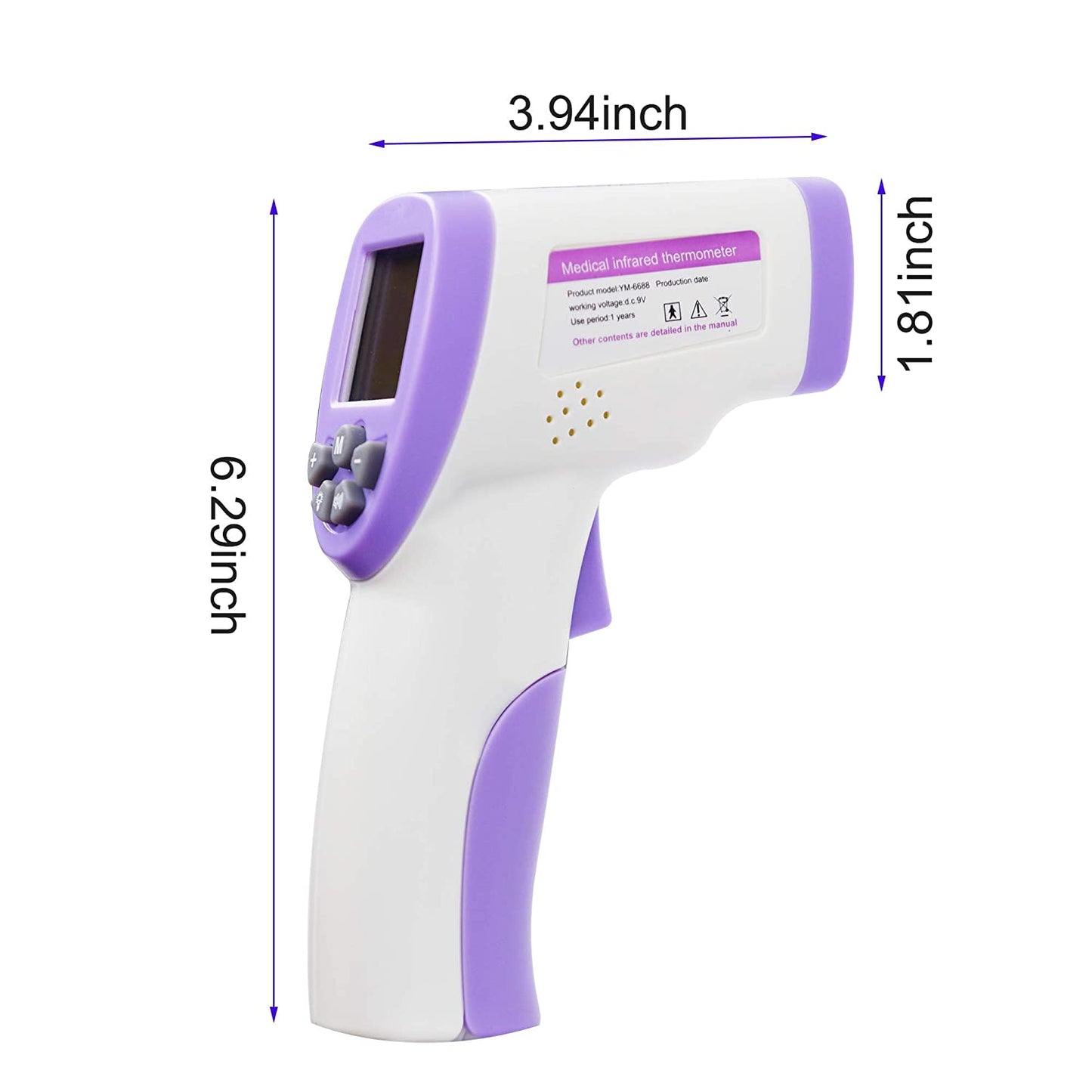 Digital Termomete Infrared Forehead Body Thermometer Gun Non-contact Temperature Measurement Device with Real-time Accurate Readings