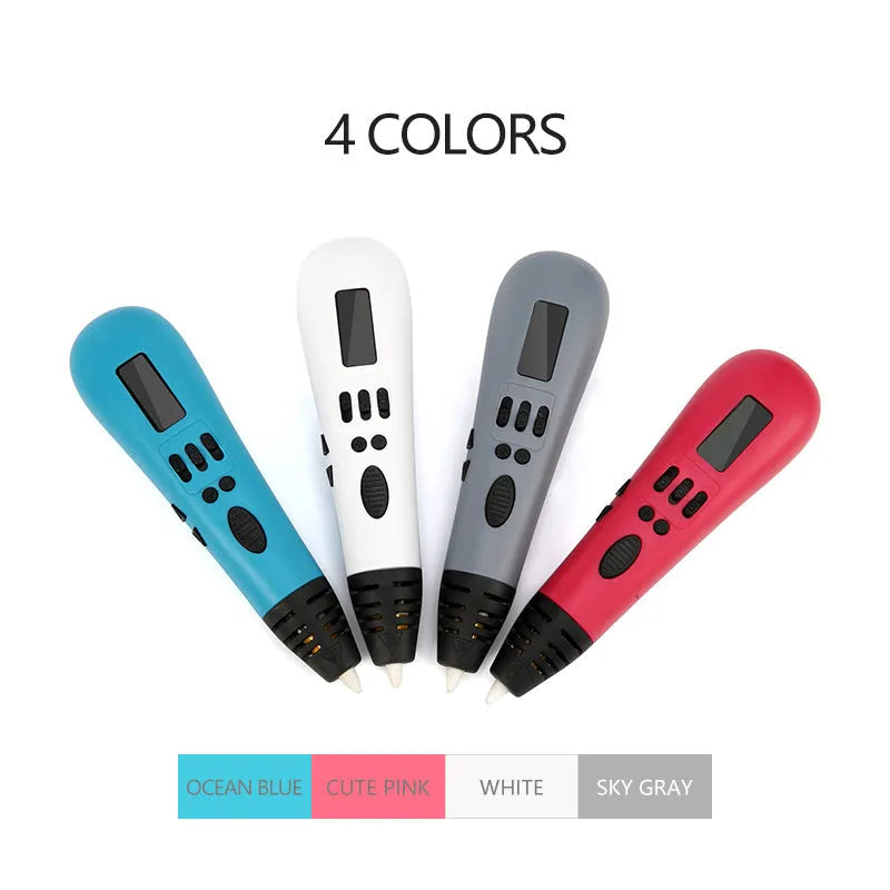 Luxury High Quality 3D Printing Pen 1.75mm Filament DIY Creative 3D Drawing Pen for Kids Best Christmas Gift