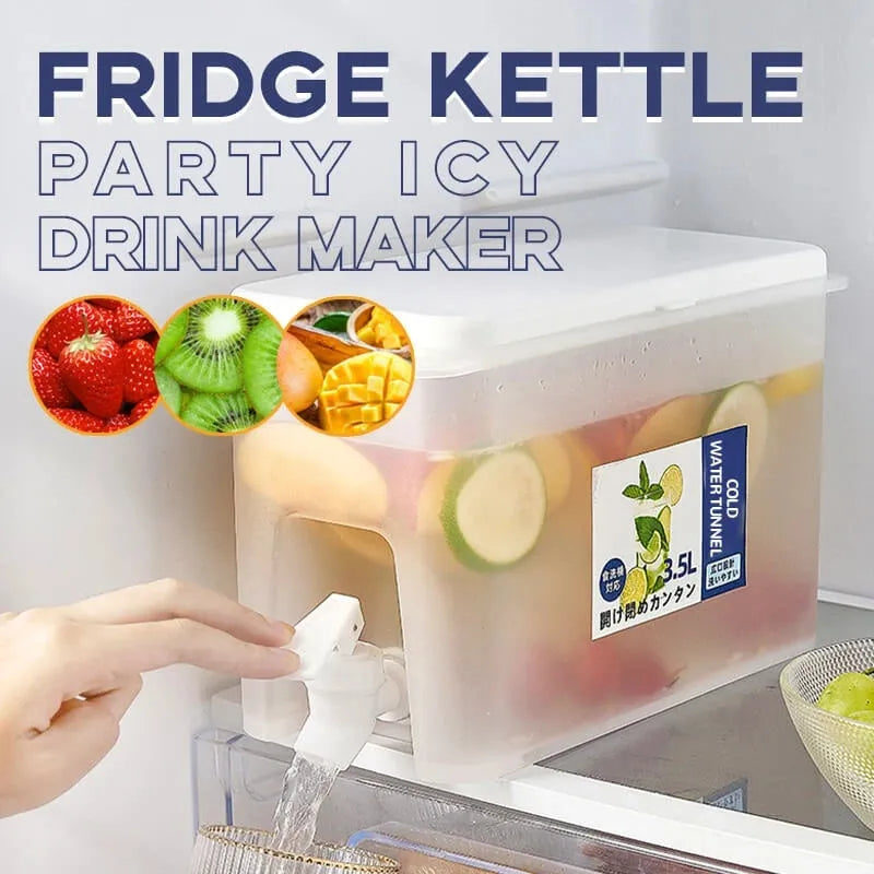 Refrigerator Storage Jars Large Capacity Cold Water Kettle With Faucet Household Plastic Lemonade Bottle Container