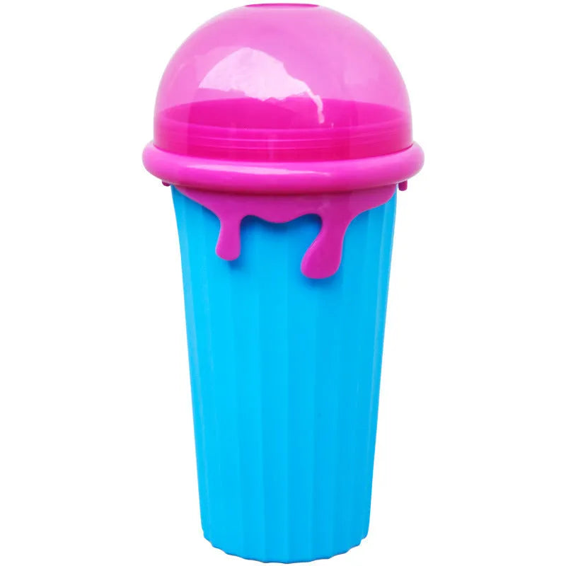 500ml Large Capacity Slushy Cup Summer Squeeze Homemade Juice Water Bottle Quick Frozen Smoothie Sand Cup Pinch Fast Cooling Magic Ice Cream Slushy