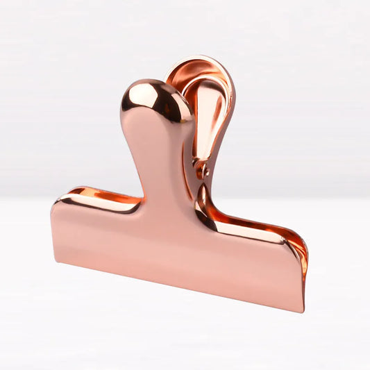 Light Luxury Stainless Steel Dovetail Clip Long Tail Binder Clips File Organizing Clamp Gold Rose Gold