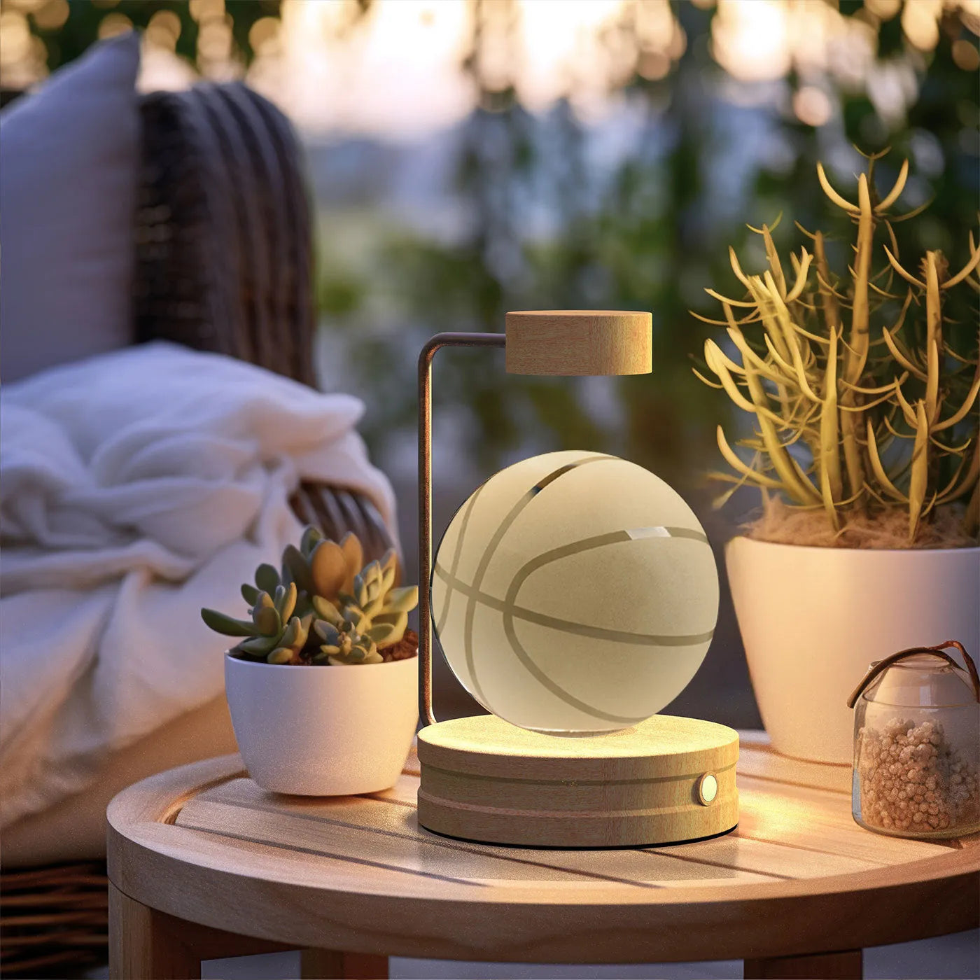 Crystal Ball Cosmic Dinosaur Indoor Night Light USB Powered Warm Bedside Lamp Birthday Gift