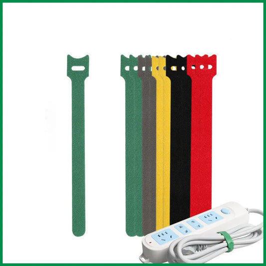 Velcro Wire Fixed Cable Organizer Multi-Purpose Hook and Loop Cable Straps Adjustable Fastening Cord Organizer 50 Packs Mixed Colors
