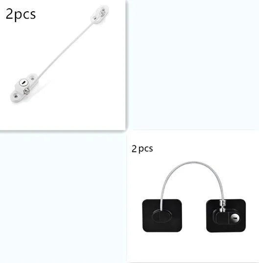 Window Security Chain Lock Multifunctional Window Cable Lock Door Security Guard for Baby Safety 1 Piece