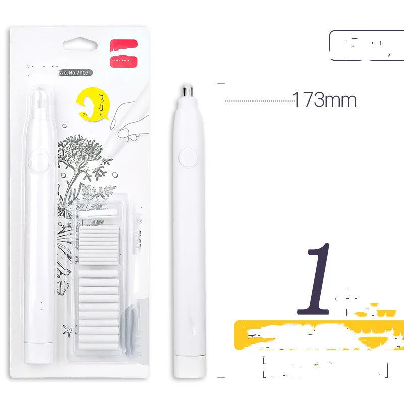 Deli Electric High Gloss Rubber Eraser for Primary School Students with AAA Batteries