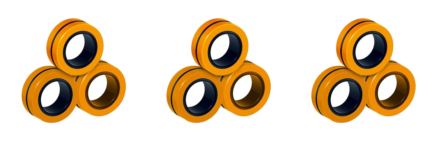 Trendy Magnetic Finger Ring Birthday Gift Set 3pcs and 6pcs Unzip Toys