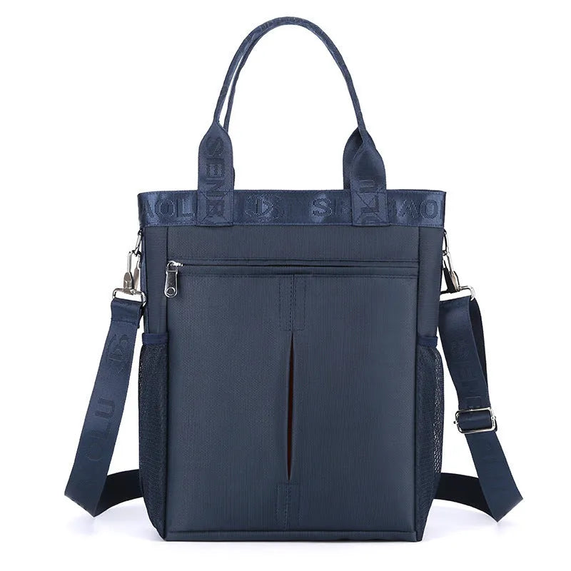 Simple Casual Business Leisure Computer Handbag for Men Oxford Material Solid Color Design