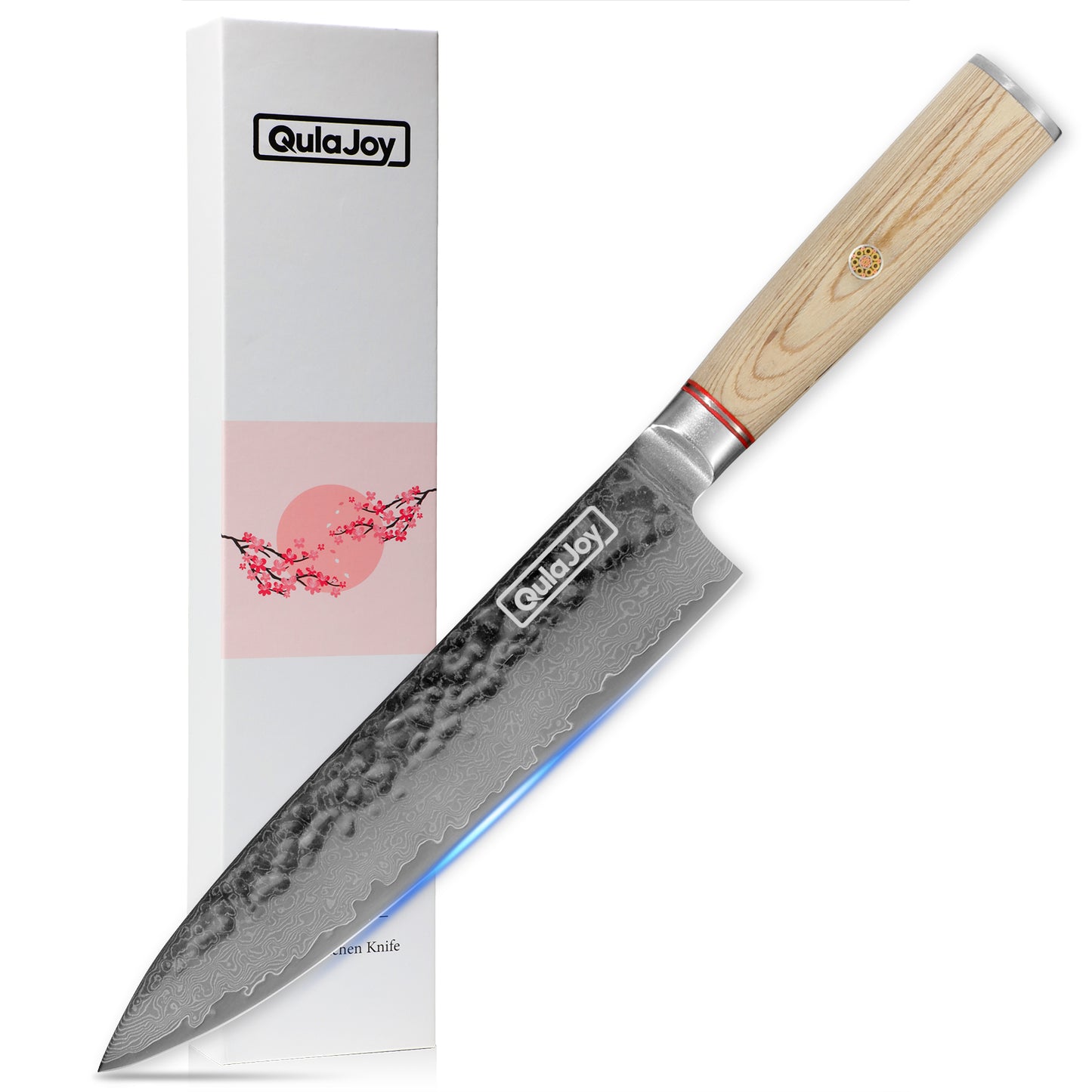 Qulajoy Nakiri Knife 6.9 Inch, Professional Vegetable Knife Japanese Kitchen Knives 67-Layers Damascus Chef Knife, Cooking Knife For Home Outdoor