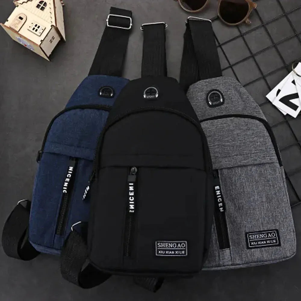Men's Sling Bag Crossbody Chest Bag Lightweight Sports Travel Shoulder Pack for Everyday Use