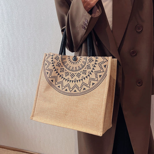 Canvas Bag Female Capacity Linen Handbag