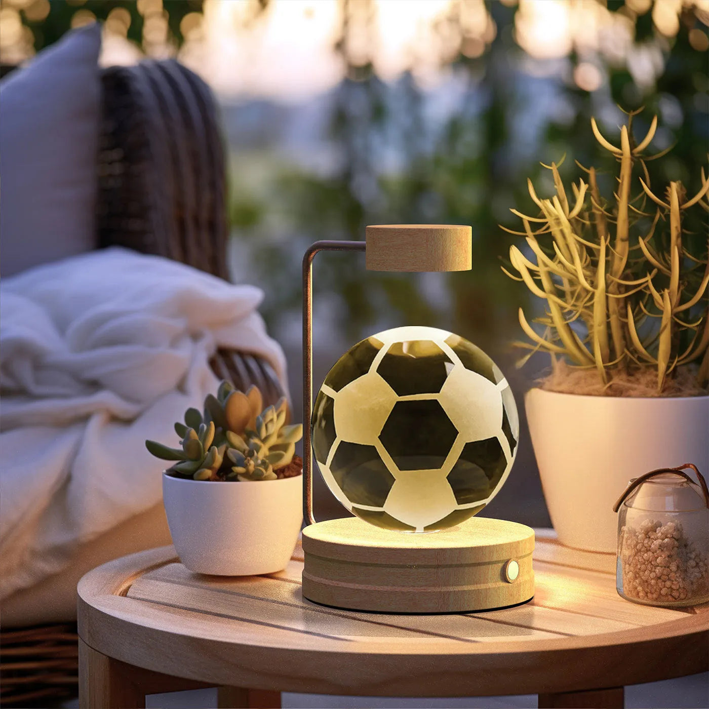 Crystal Ball Cosmic Dinosaur Indoor Night Light USB Powered Warm Bedside Lamp Birthday Gift