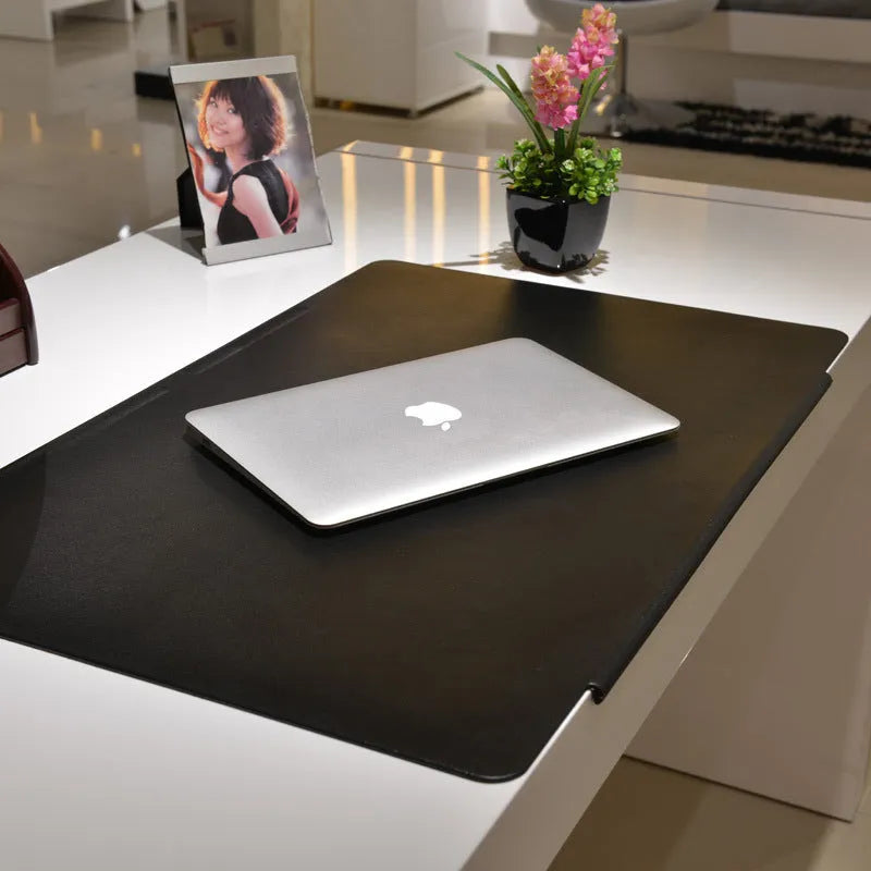 Large Computer Desk Mat and Mouse Pad - Non Slip Writing Pad and Desktop Leather Pad for Gaming and Office Use