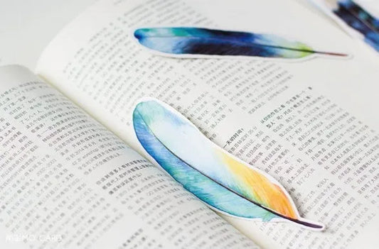 30 Pack Feather Metal Bookmarks Feather Shaped Bookmarks for Birthday Gifts