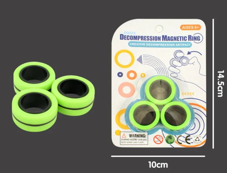 Trendy Magnetic Finger Ring Birthday Gift Set 3pcs and 6pcs Unzip Toys