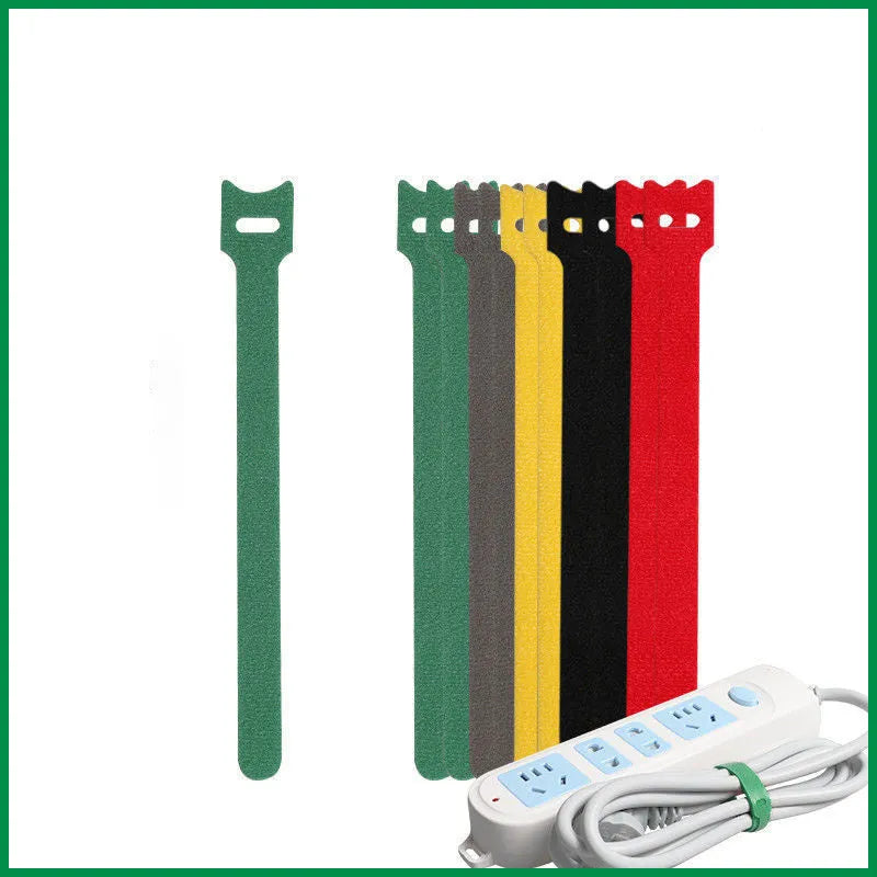 Velcro Wire Fixed Cable Organizer Multi-Purpose Hook and Loop Cable Straps Adjustable Fastening Cord Organizer 50 Packs Mixed Colors