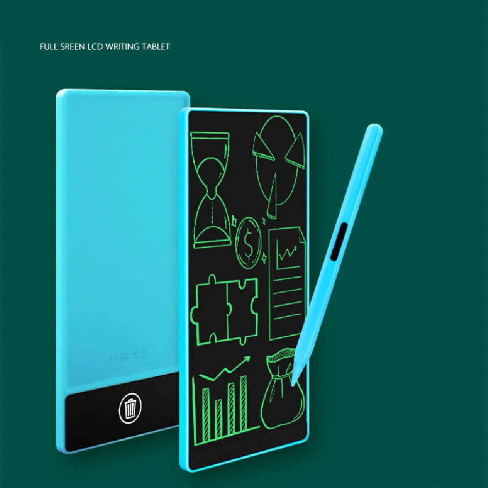 Student Writing Arithmetic LCD Handwriting Board with Blue and Black Options 6.5 Inch Display