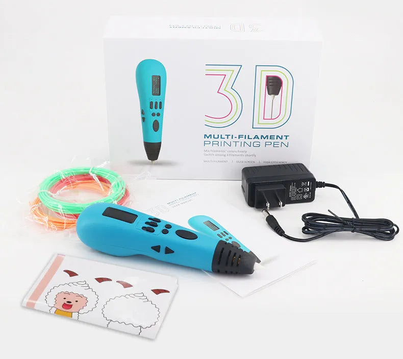 Luxury High Quality 3D Printing Pen 1.75mm Filament DIY Creative 3D Drawing Pen for Kids Best Christmas Gift